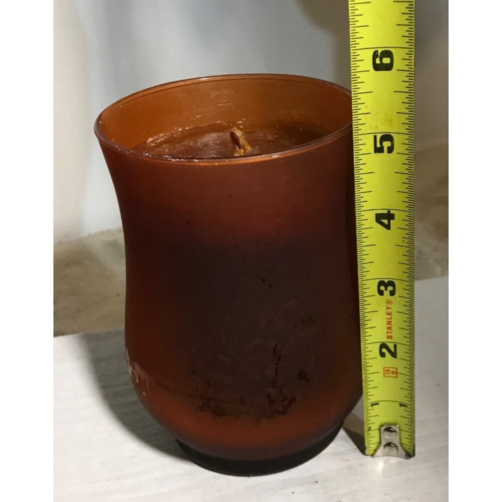 Frosted Amber Container Candle 5.25" Tall